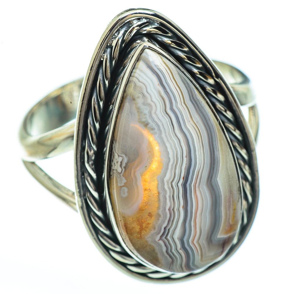 Laguna Lace Agate Rings handcrafted by Ana Silver Co - RING45319