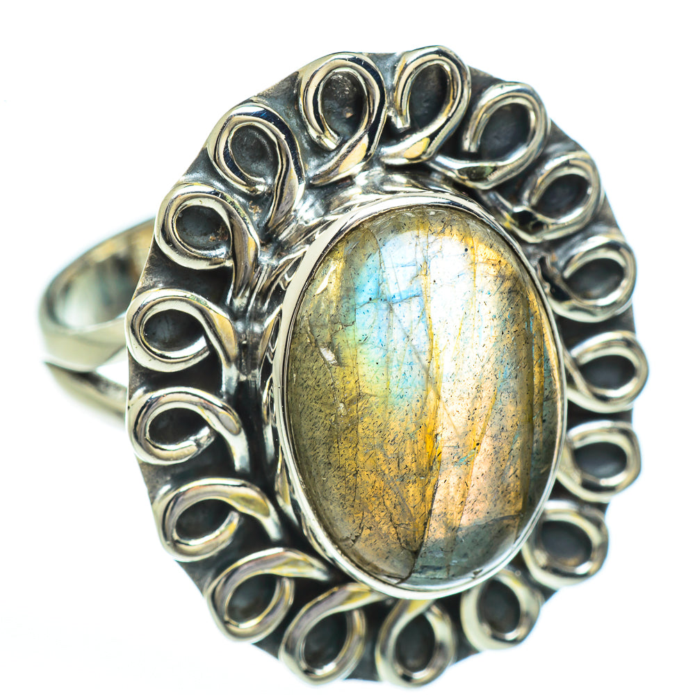 Labradorite Rings handcrafted by Ana Silver Co - RING45332