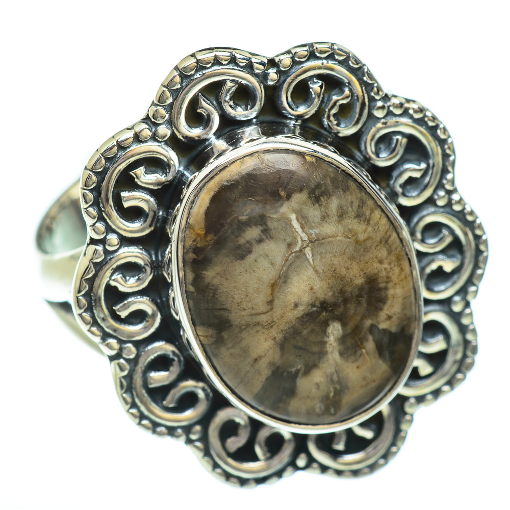 Petrified Wood Rings handcrafted by Ana Silver Co - RING45336