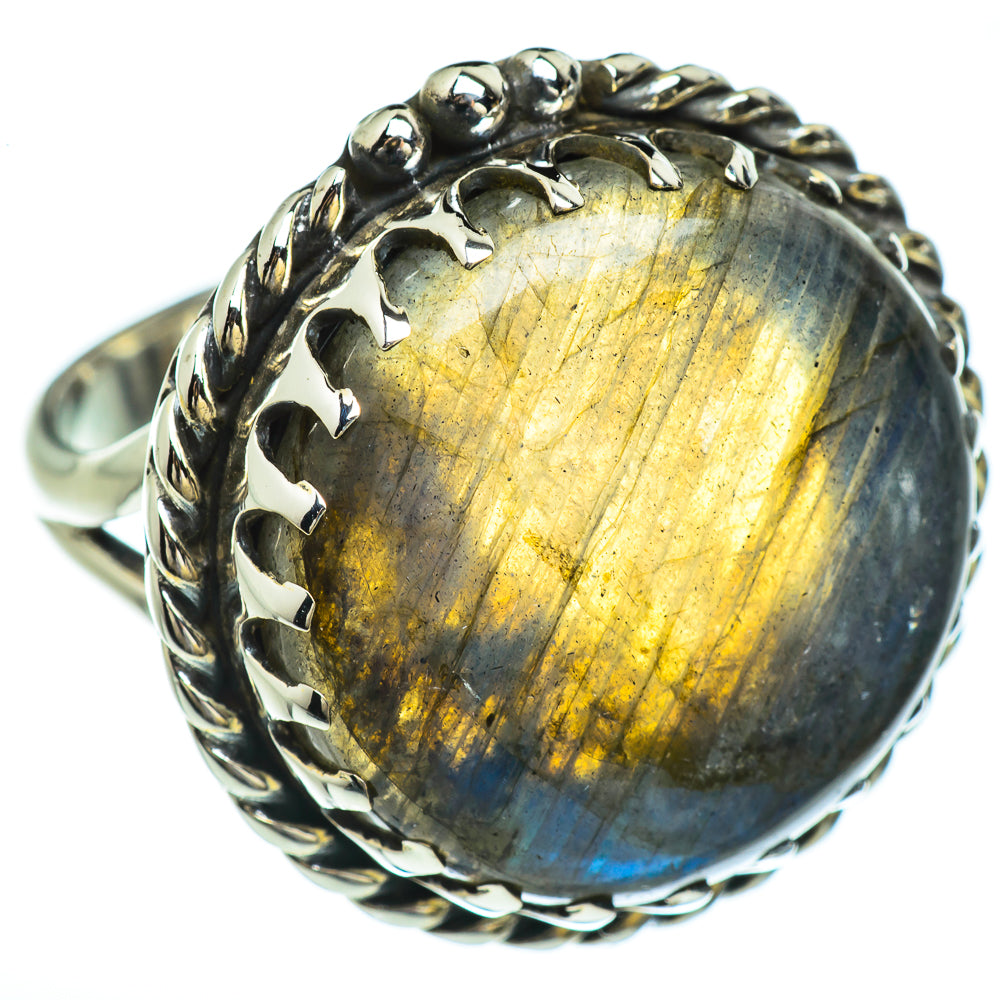 Labradorite Rings handcrafted by Ana Silver Co - RING45406