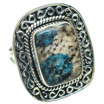 K2 Blue Azurite Rings handcrafted by Ana Silver Co - RING45457