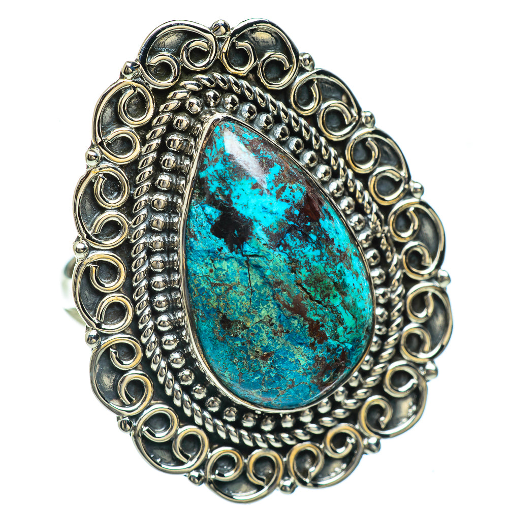 Chrysocolla Rings handcrafted by Ana Silver Co - RING45461