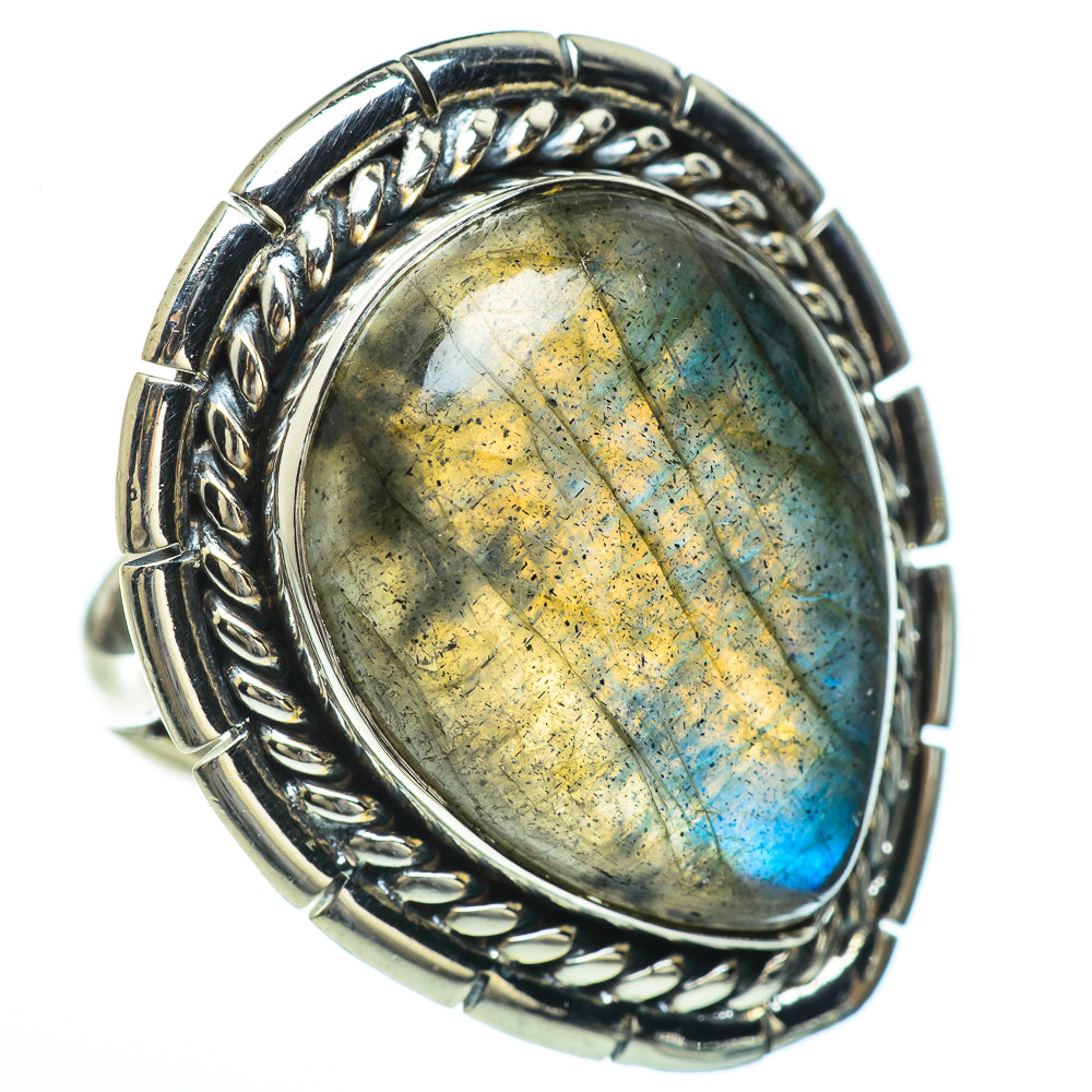 Labradorite Rings handcrafted by Ana Silver Co - RING45482
