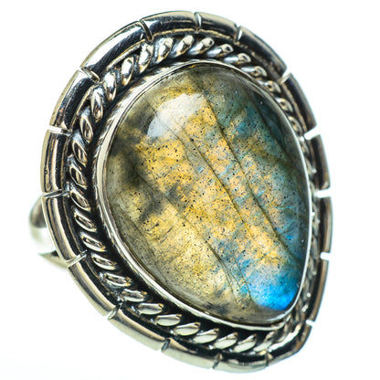 Labradorite Rings handcrafted by Ana Silver Co - RING45482