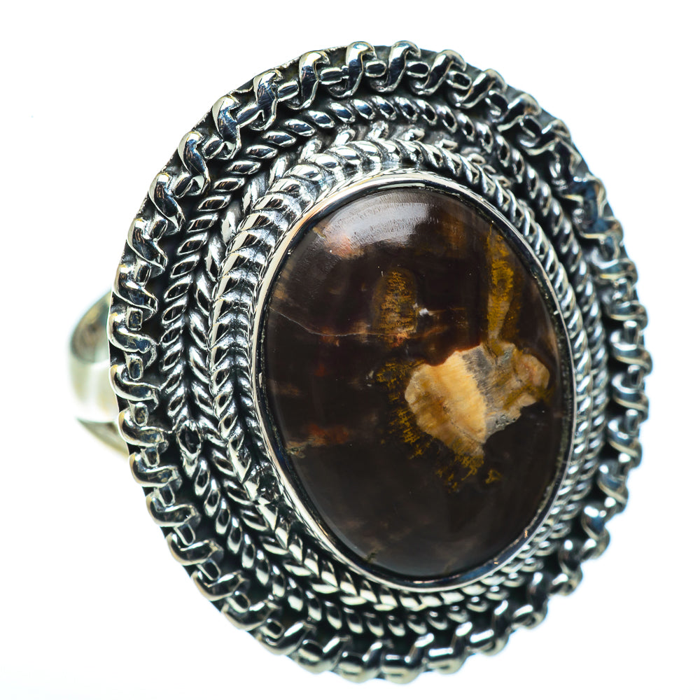 Petrified Wood Rings handcrafted by Ana Silver Co - RING45496