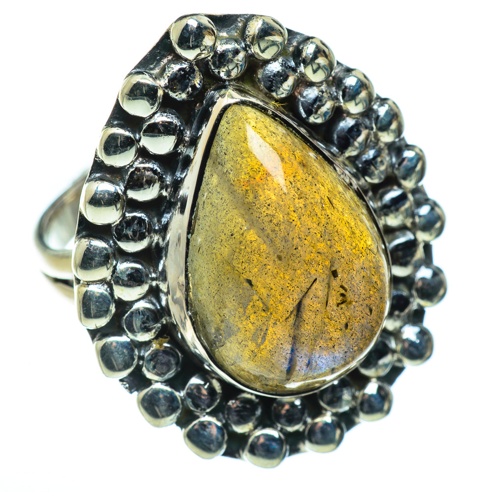 Labradorite Rings handcrafted by Ana Silver Co - RING45544