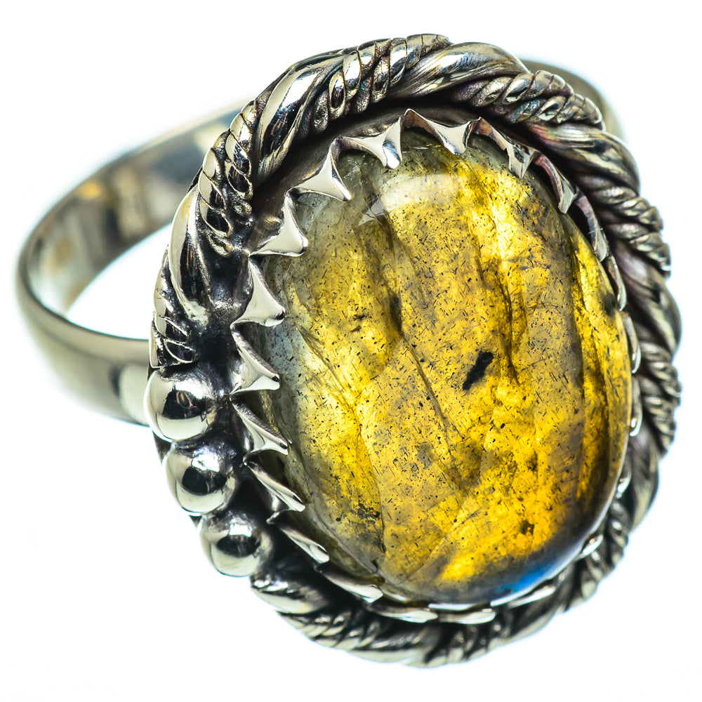Labradorite Rings handcrafted by Ana Silver Co - RING45599