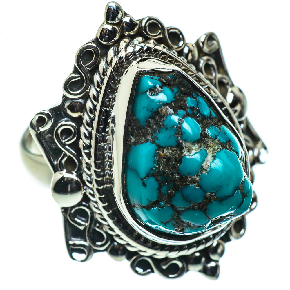 Tibetan Turquoise Rings handcrafted by Ana Silver Co - RING45625