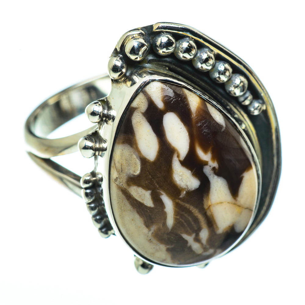 Peanut Wood Jasper Rings handcrafted by Ana Silver Co - RING45673