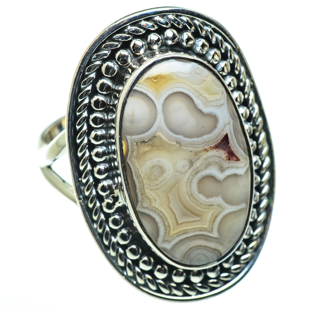 Laguna Lace Agate Rings handcrafted by Ana Silver Co - RING45721
