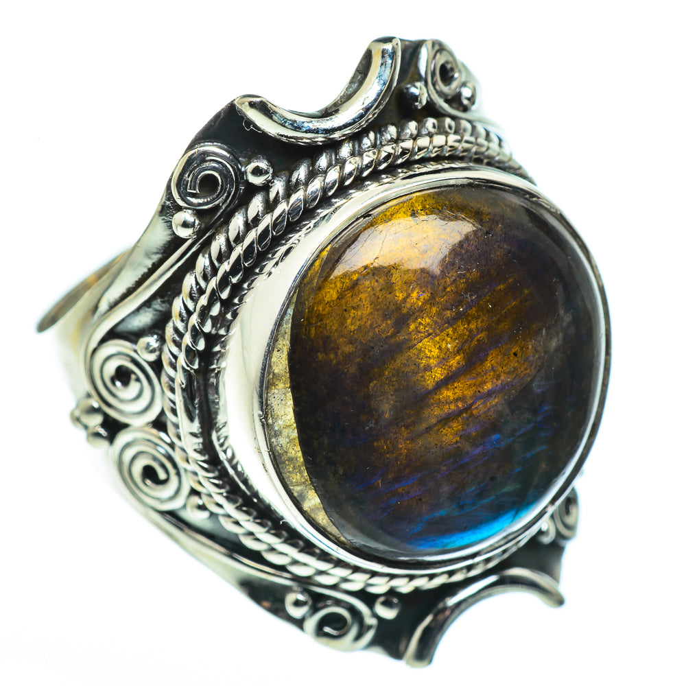 Labradorite Rings handcrafted by Ana Silver Co - RING45796