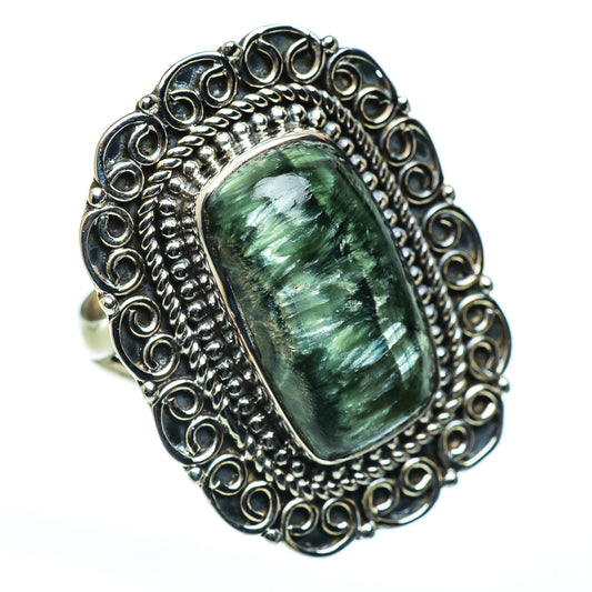 Serpahinite Rings handcrafted by Ana Silver Co - RING45877