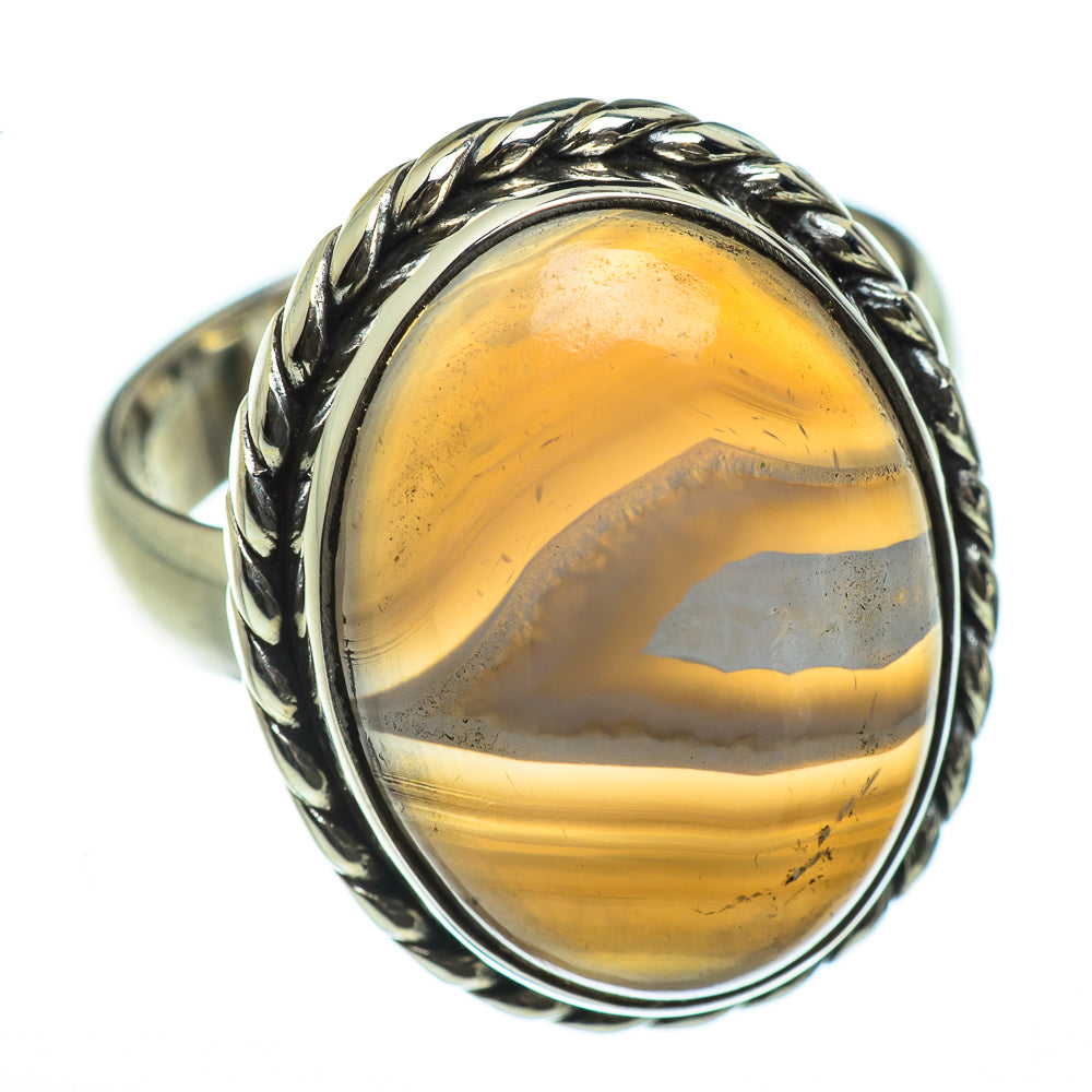 Botswana Agate Rings handcrafted by Ana Silver Co - RING45998