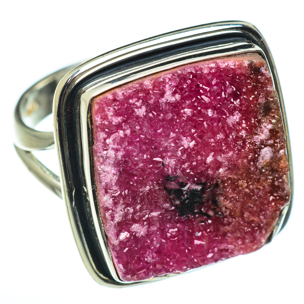 Cobalto Calcite Druzy Rings handcrafted by Ana Silver Co - RING46048