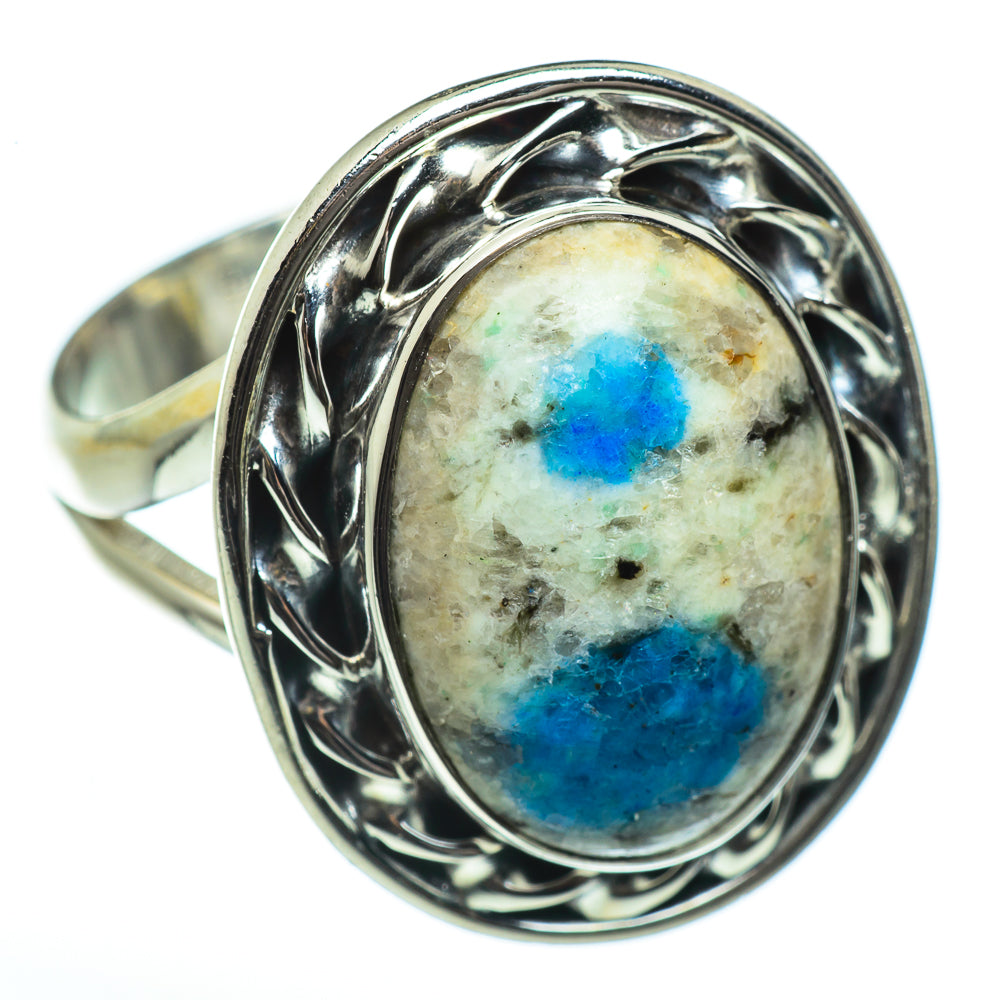 K2 Blue Azurite Rings handcrafted by Ana Silver Co - RING46090