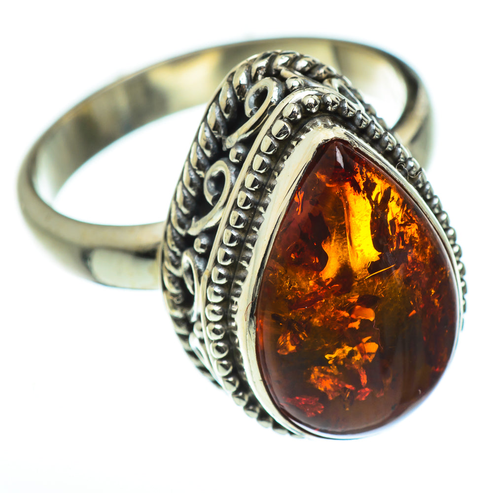 Baltic Amber Rings handcrafted by Ana Silver Co - RING46156
