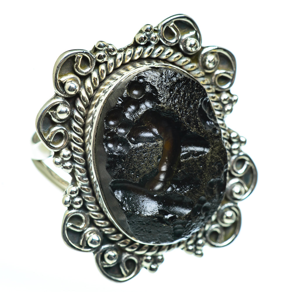 Tektite Rings handcrafted by Ana Silver Co - RING46284 - Photo 2
