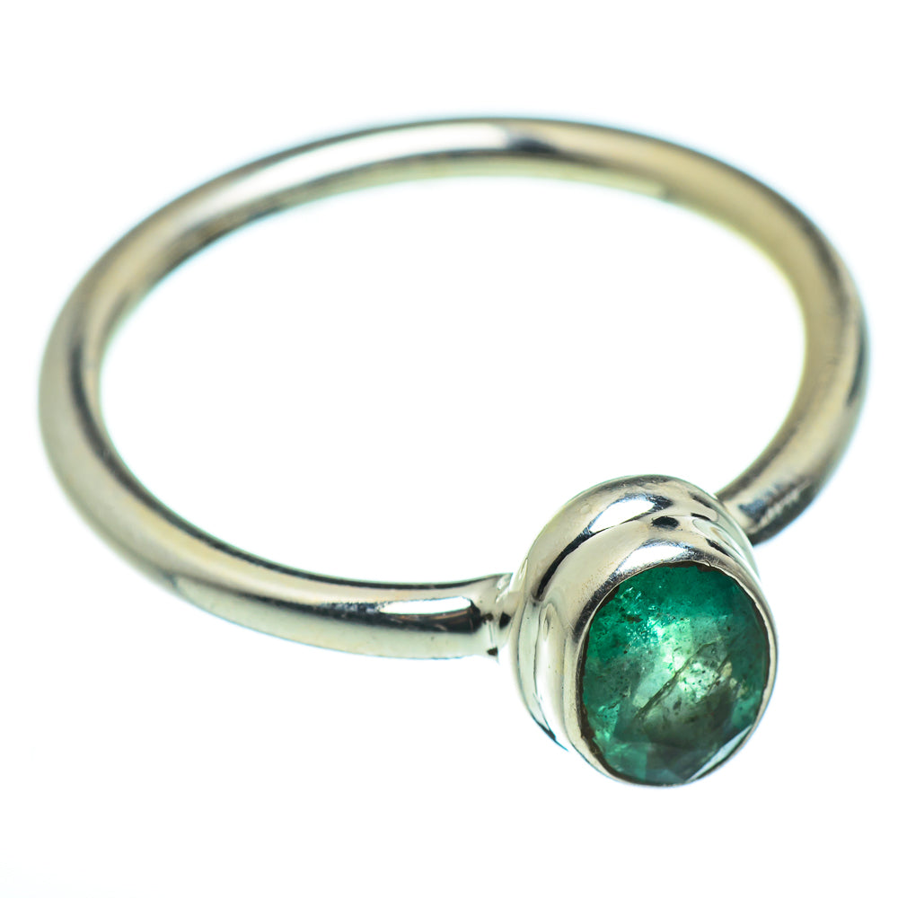 Zambian Emerald Rings handcrafted by Ana Silver Co - RING46357