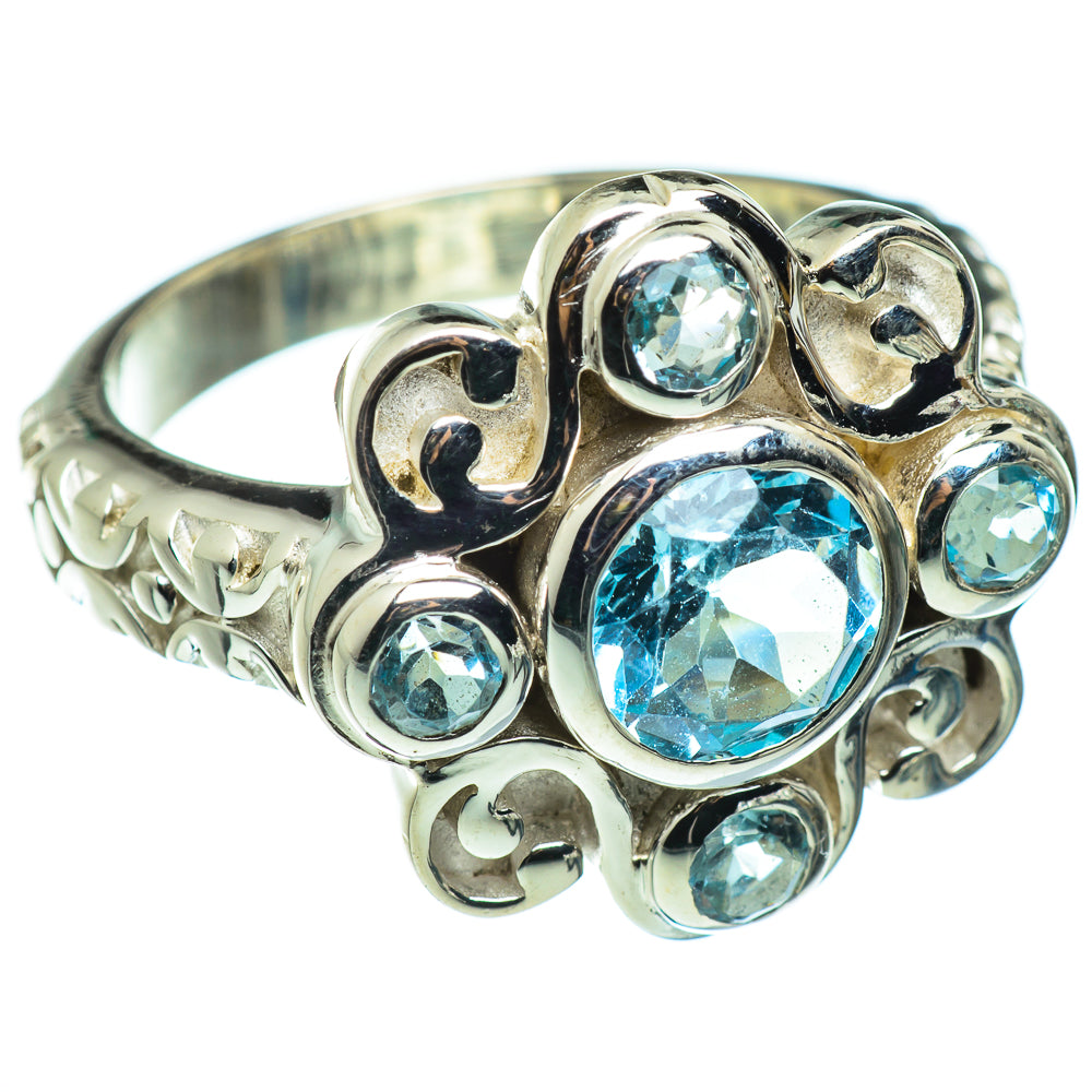 Blue Topaz Rings handcrafted by Ana Silver Co - RING46409