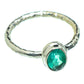Zambian Emerald Rings handcrafted by Ana Silver Co - RING46417