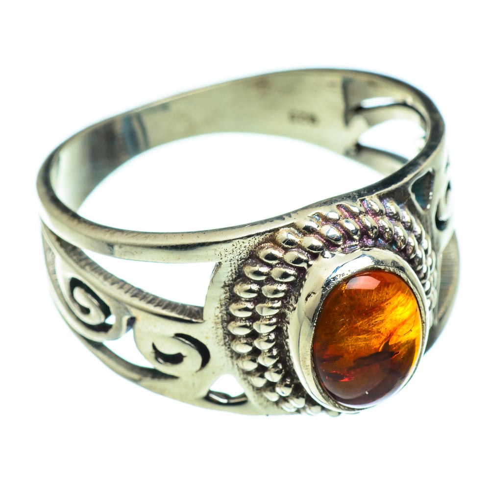 Baltic Amber Rings handcrafted by Ana Silver Co - RING46609