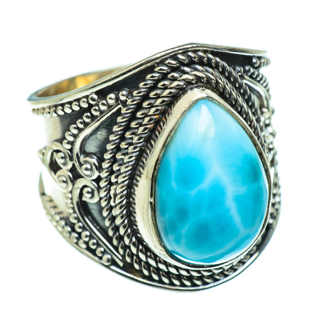 Larimar Rings handcrafted by Ana Silver Co - RING46616