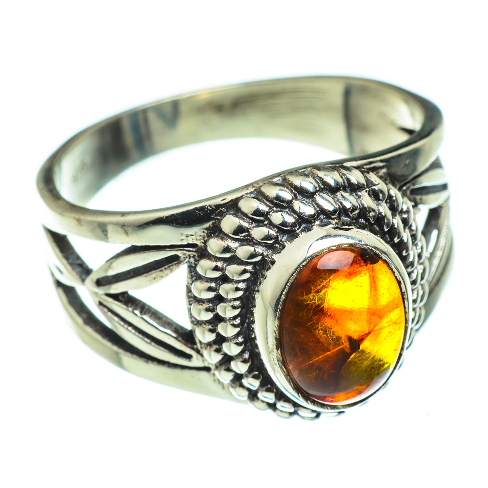 Baltic Amber Rings handcrafted by Ana Silver Co - RING46625