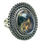 Green Moss Agate Rings handcrafted by Ana Silver Co - RING46731
