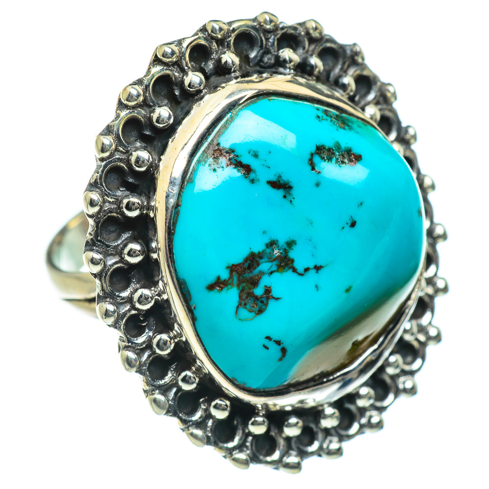 Tibetan Turquoise Rings handcrafted by Ana Silver Co - RING46841