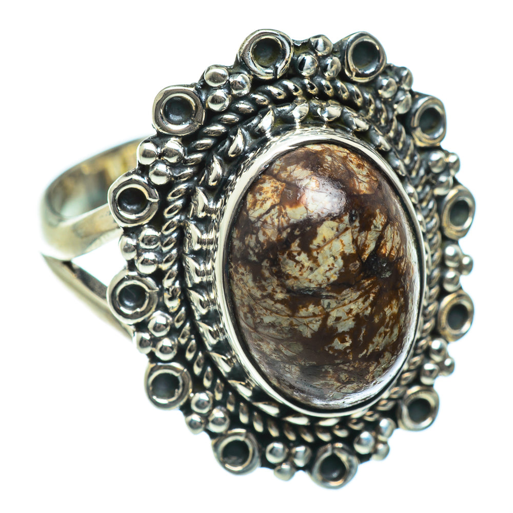 Fossil Coral Rings handcrafted by Ana Silver Co - RING46848