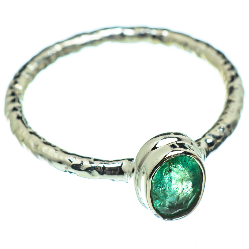 Zambian Emerald Rings handcrafted by Ana Silver Co - RING46915
