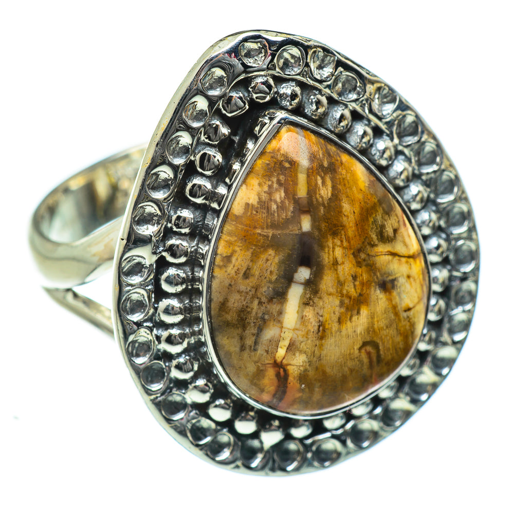 Petrified Wood Rings handcrafted by Ana Silver Co - RING46989