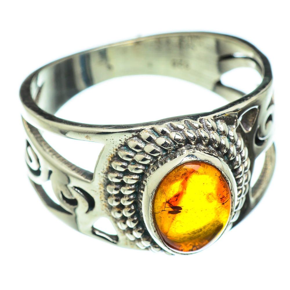 Baltic Amber Rings handcrafted by Ana Silver Co - RING47007