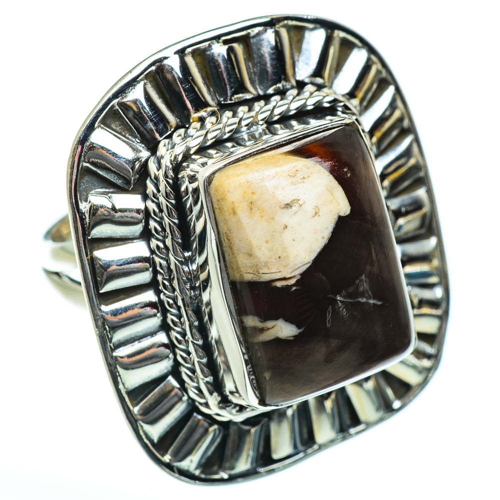 Peanut Wood Jasper Rings handcrafted by Ana Silver Co - RING47060 - Photo 2