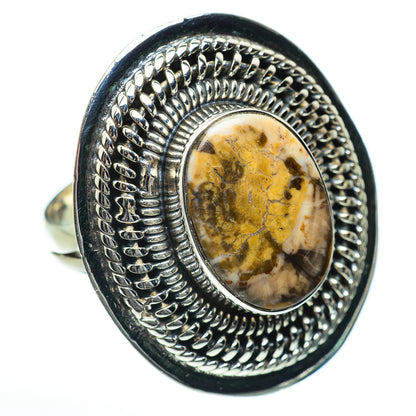 Petrified Wood Rings handcrafted by Ana Silver Co - RING47134 - Photo 2