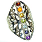 Multi-Stone Chakra Rings handcrafted by Ana Silver Co - RING47262
