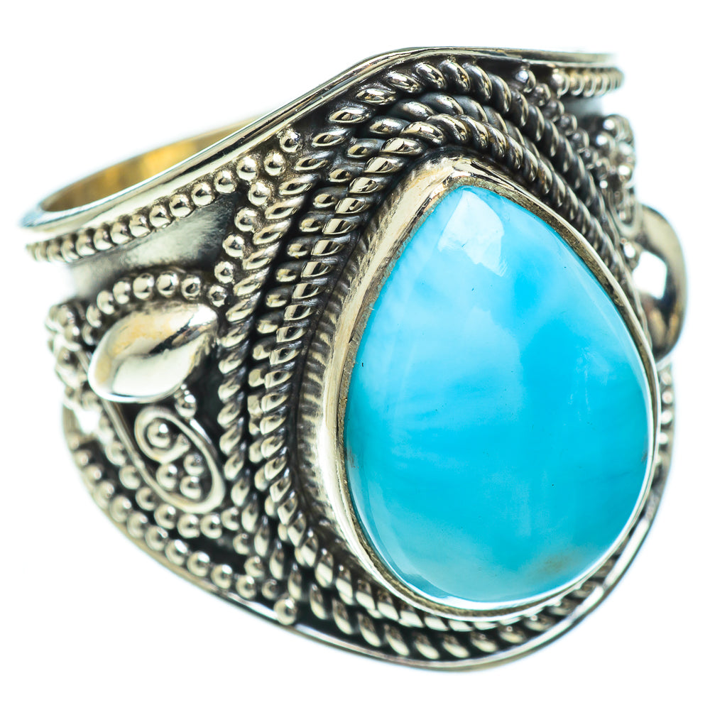 Larimar Rings handcrafted by Ana Silver Co - RING47327