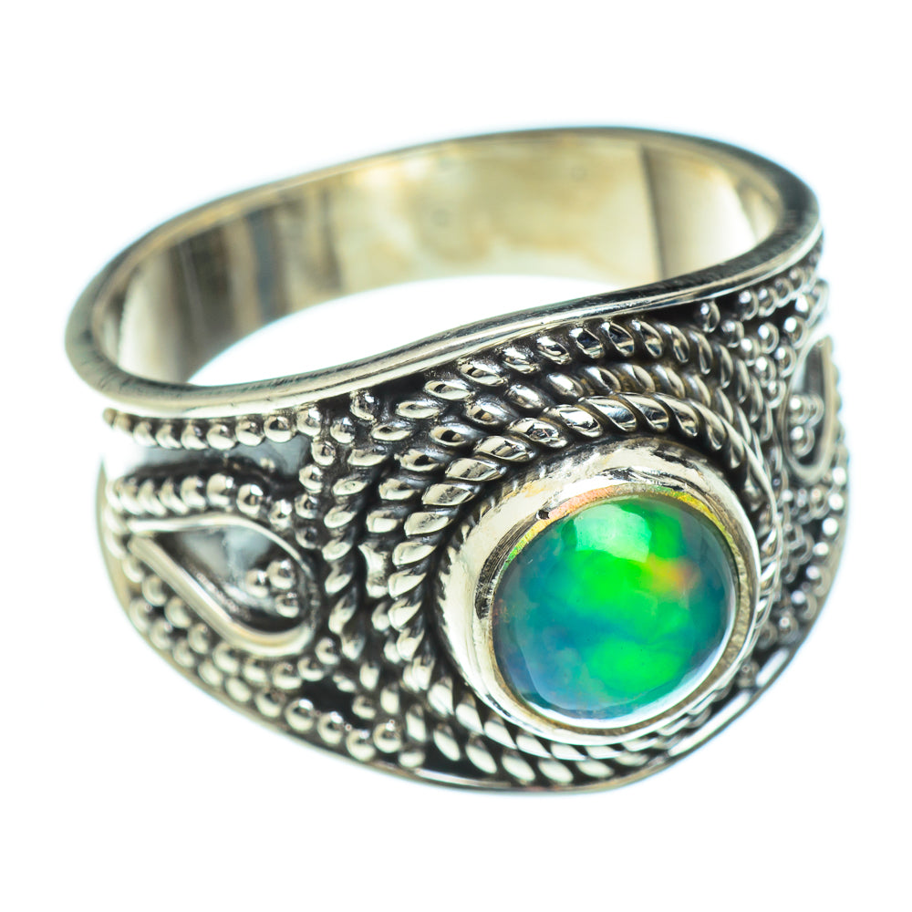 Ethiopian Opal Rings handcrafted by Ana Silver Co - RING47405