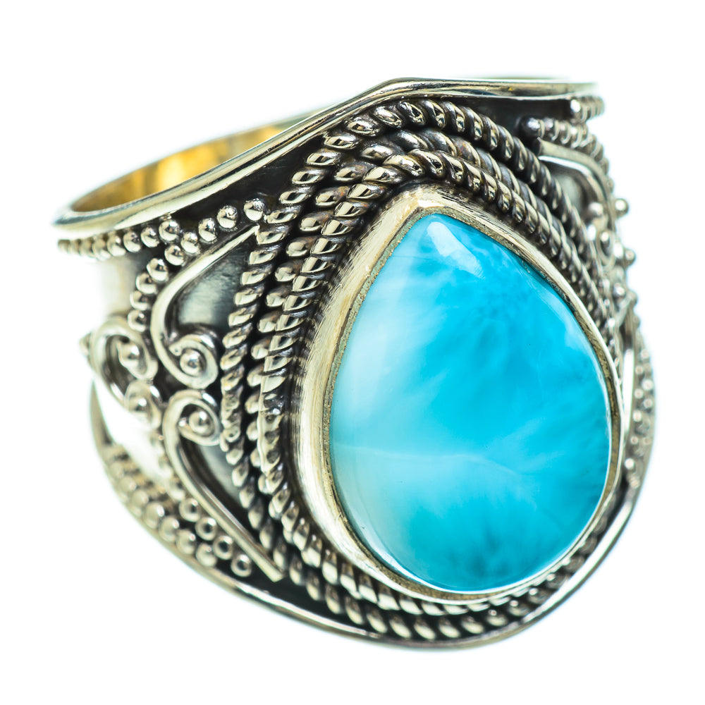 Larimar Rings handcrafted by Ana Silver Co - RING47411