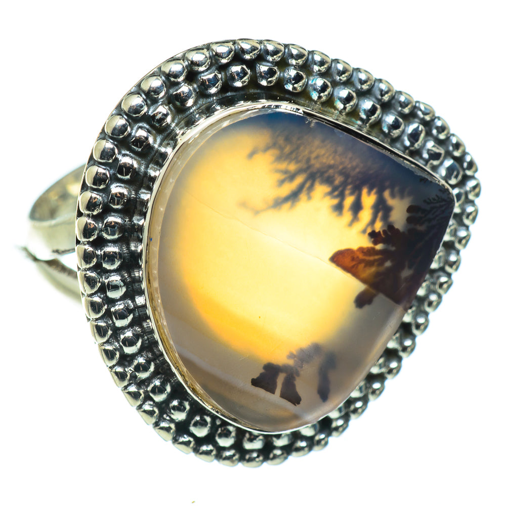 Scenic Dendritic Agate Rings handcrafted by Ana Silver Co - RING47584