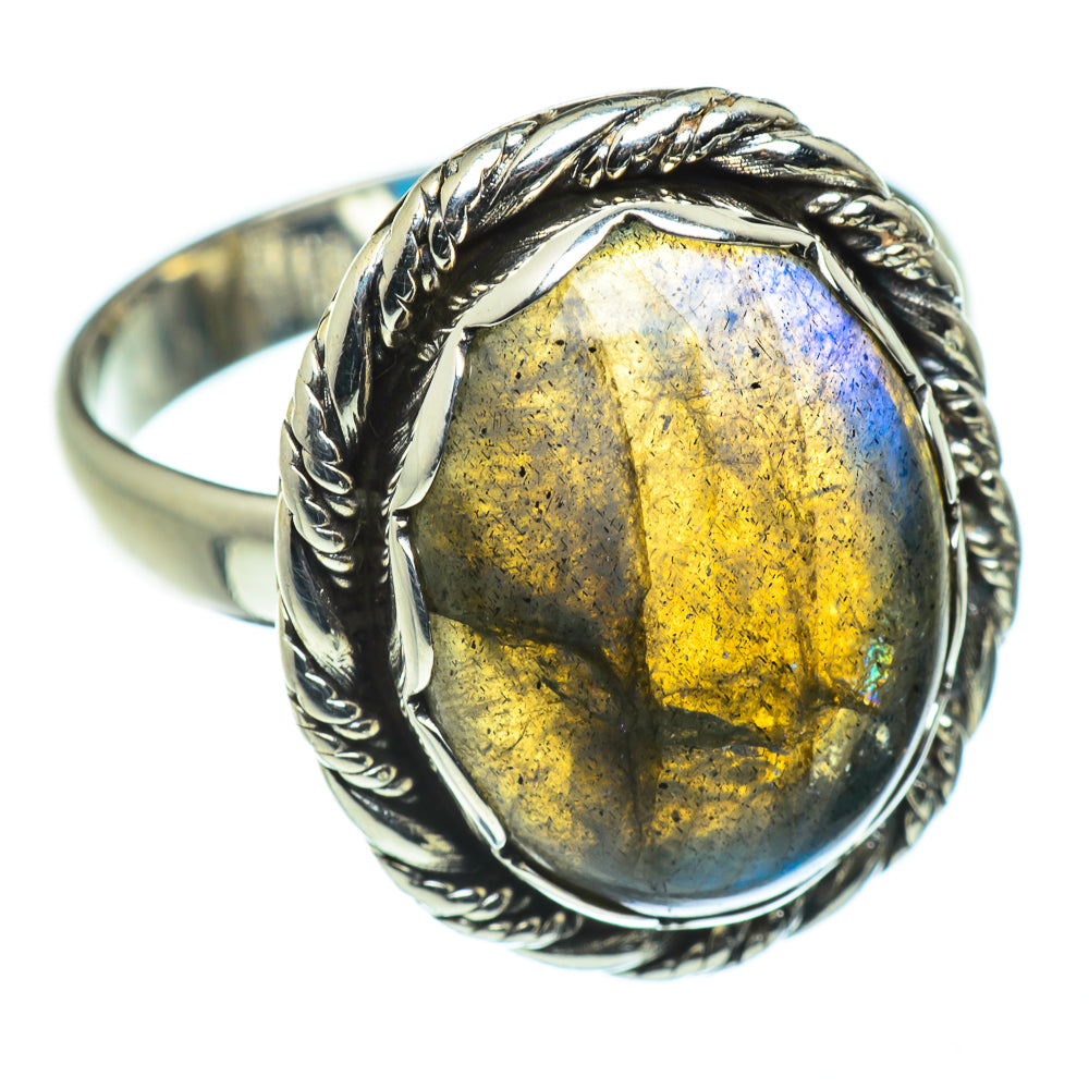 Labradorite Rings handcrafted by Ana Silver Co - RING47620