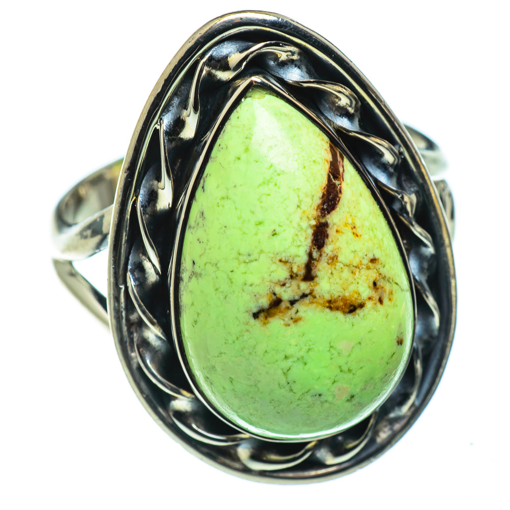 Lemon Chrysoprase Rings handcrafted by Ana Silver Co - RING47762