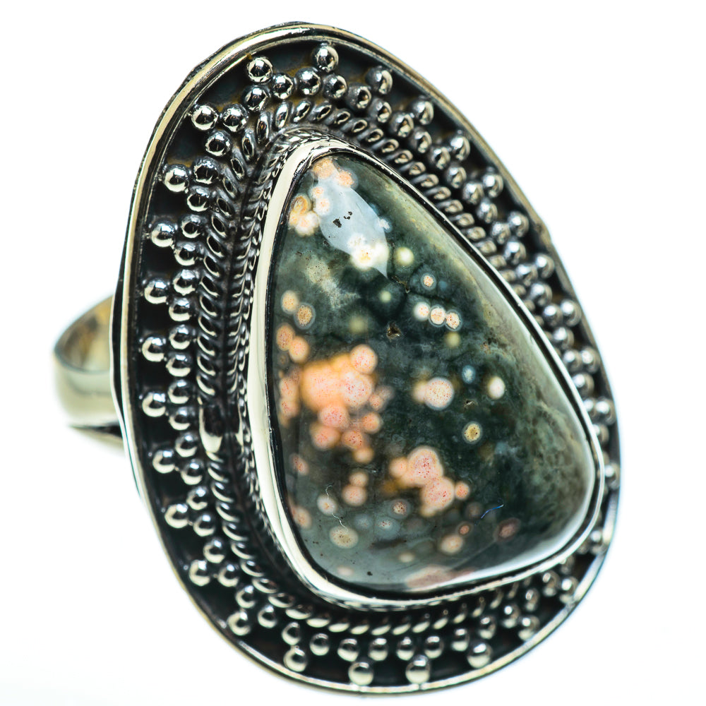 Ocean Jasper Rings handcrafted by Ana Silver Co - RING47805