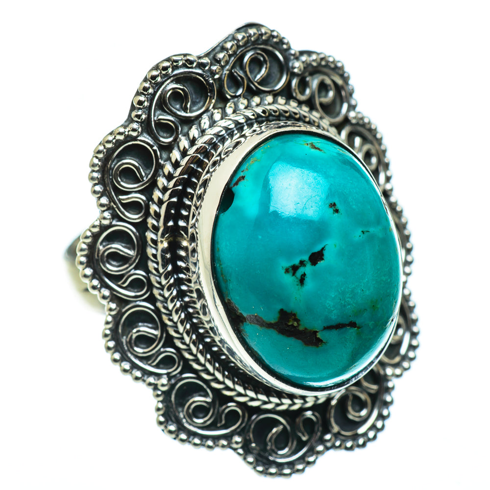Tibetan Turquoise Rings handcrafted by Ana Silver Co - RING47848