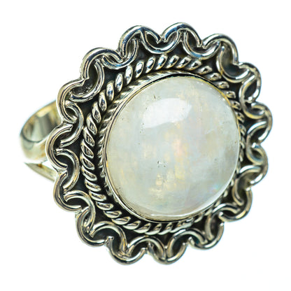 Rainbow Moonstone Rings handcrafted by Ana Silver Co - RING47948