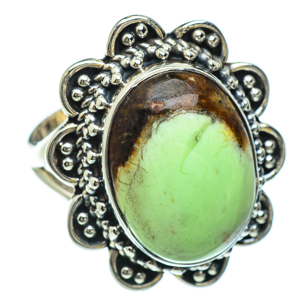 Lemon Chrysoprase Rings handcrafted by Ana Silver Co - RING47953