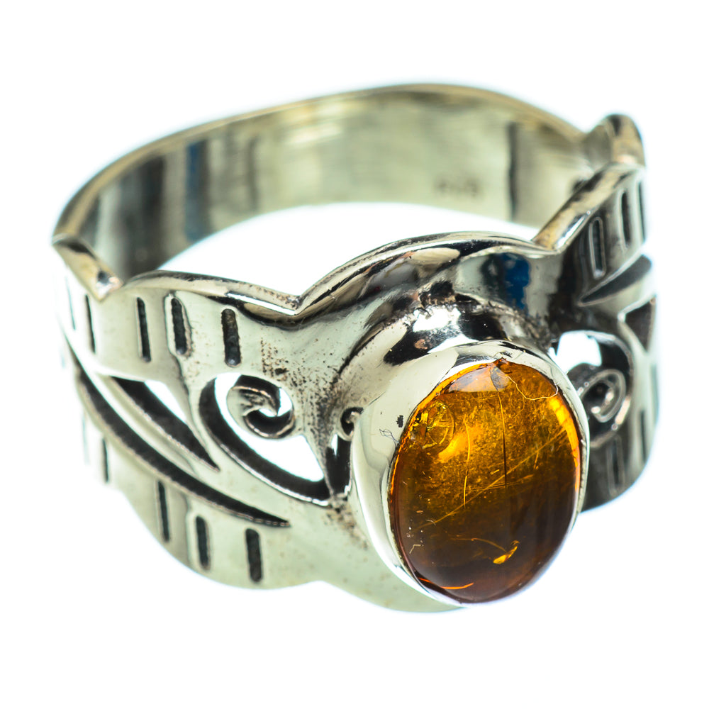 Baltic Amber Rings handcrafted by Ana Silver Co - RING48001