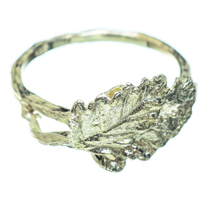 Engraved Leaf Rings handcrafted by Ana Silver Co - RING48046