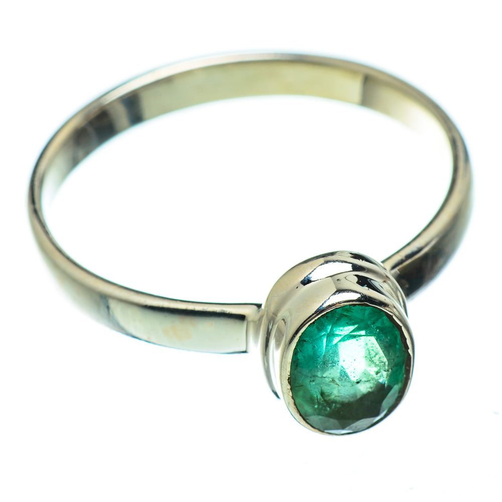 Zambian Emerald Rings handcrafted by Ana Silver Co - RING48093