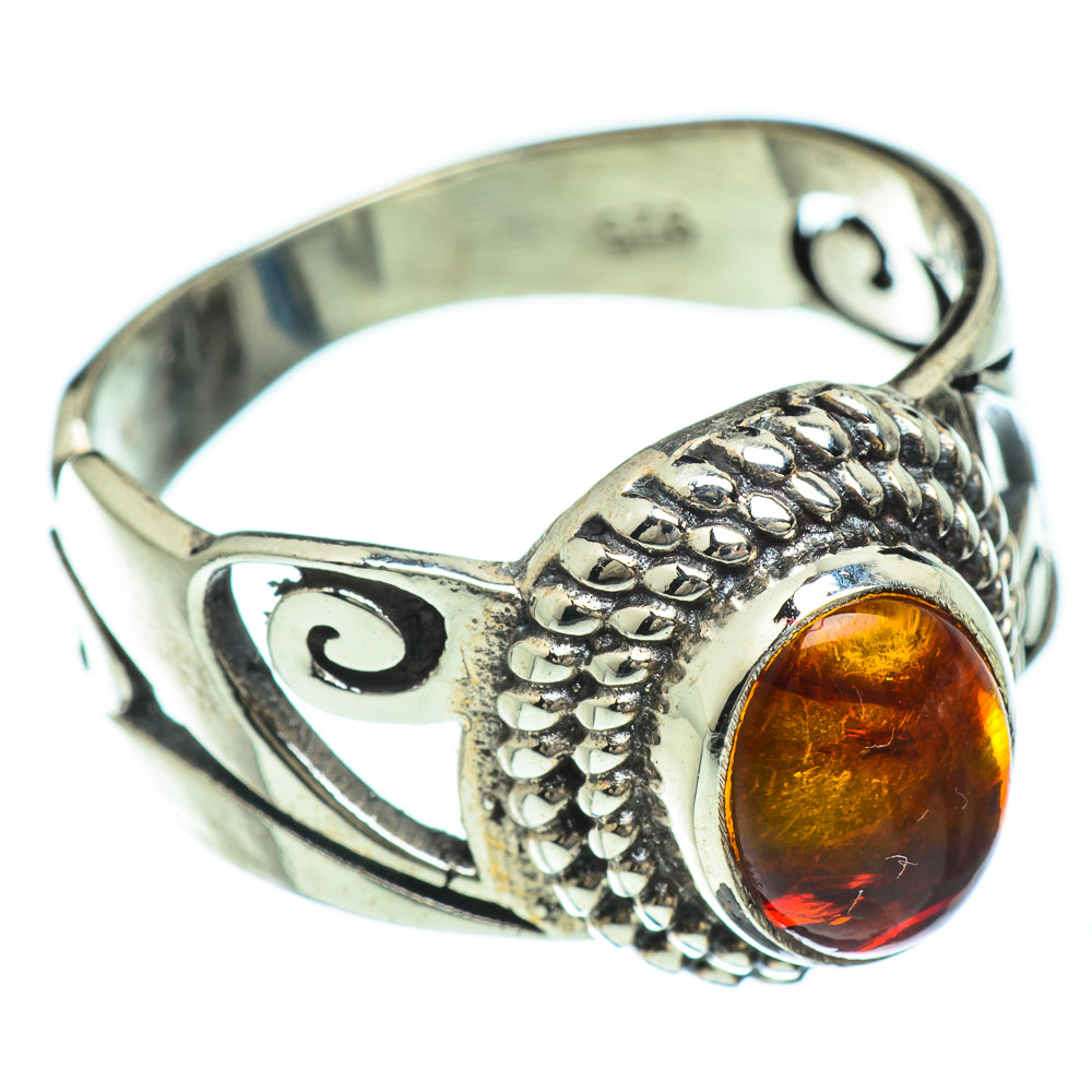 Baltic Amber Rings handcrafted by Ana Silver Co - RING48098